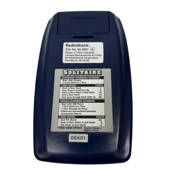 Vintage Radio Shack Solitaire Handheld Game Electronic Travel Tested Works - Picture 5 of 7